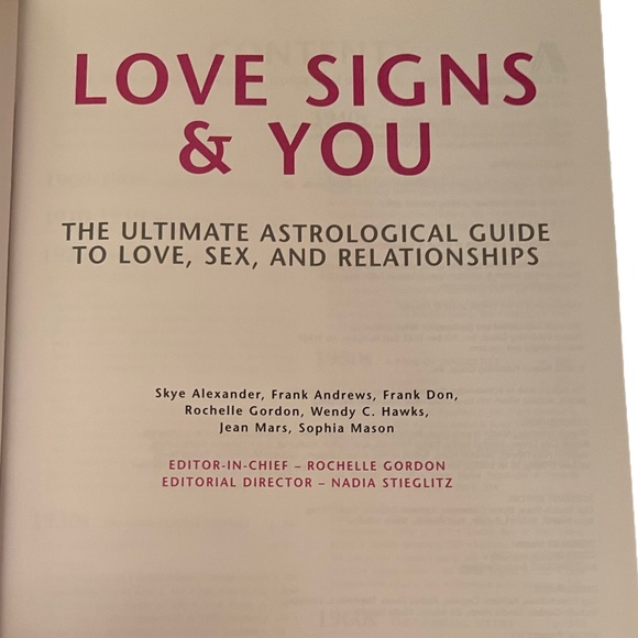 Love Signs & You Hardcover Book 889 Page Atria Books Astrology Love - Picture 3 of 6